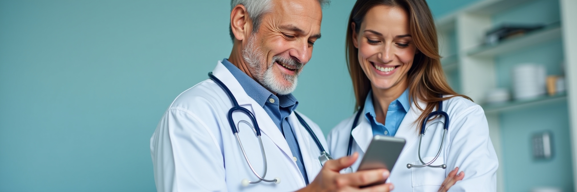 Médico sonriente