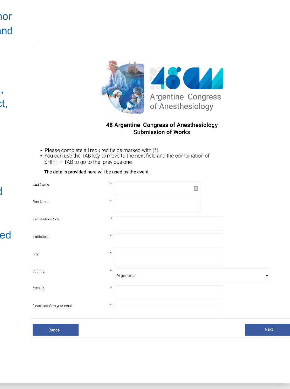 Abstract submission form on the KingConf platform
