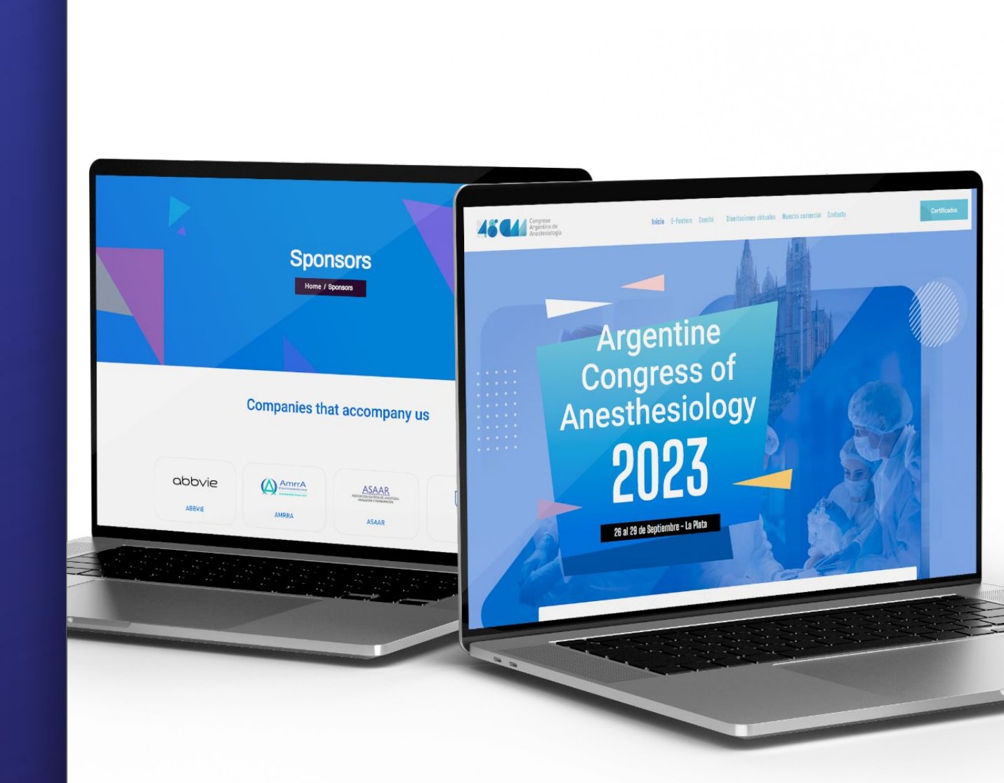 Event website examples: template and full custom web