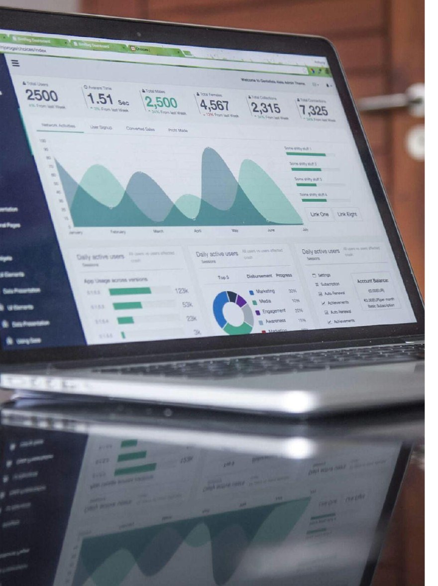 Analytics dashboard with event metrics