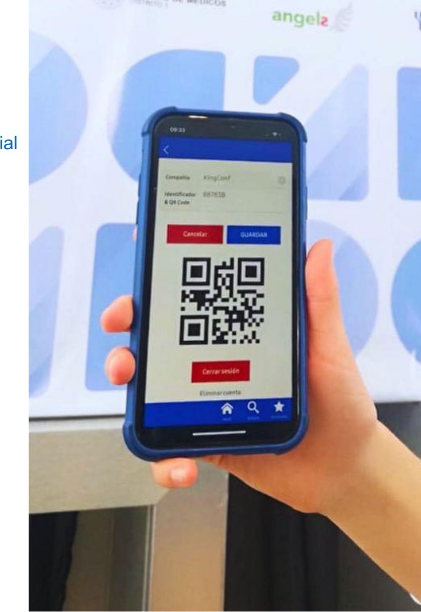 Attendee scanning a QR code with the KingConf event app