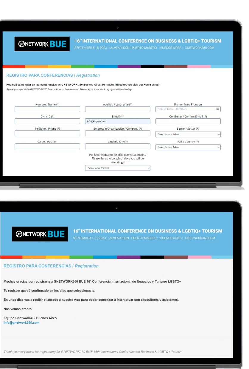 Custom online registration form with event branding