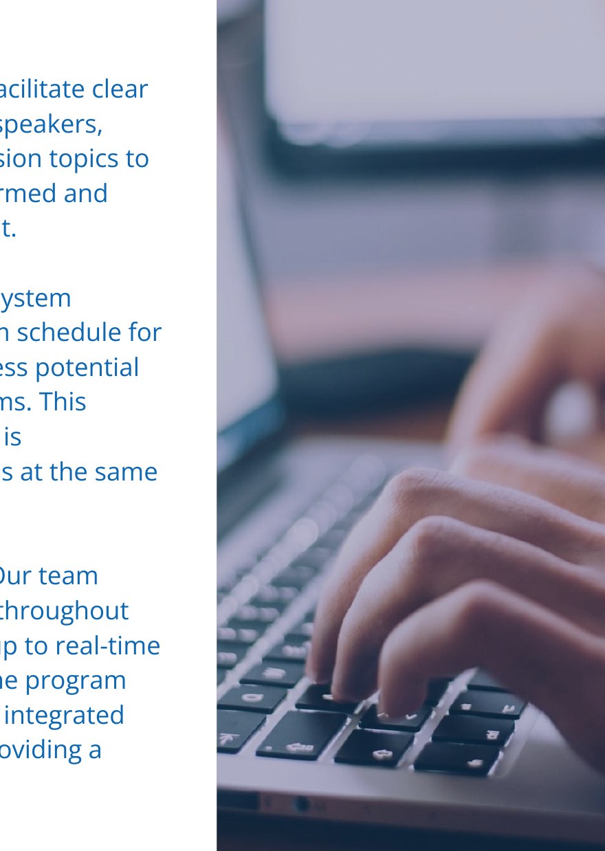 Team working on scientific program management